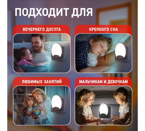 Ночник Эра NN-623-SW-W Б0057213 Ночник Эра NN-623-SW-W Б0057213