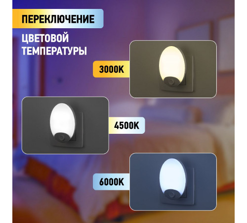 Ночник Эра NN-623-SW-W Б0057213 Ночник Эра NN-623-SW-W Б0057213