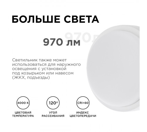 Настенно-потолочный светильник с датчиком движения Apeyron 28-13 Настенно-потолочный светильник с датчиком движения Apeyron 28-13