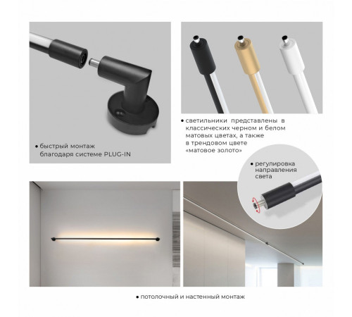 Настенно-потолочный светильник IMEX Thin & Smart IL.0060.5000-1500-BK Настенно-потолочный светильник IMEX Thin & Smart IL.0060.5000-1500-BK