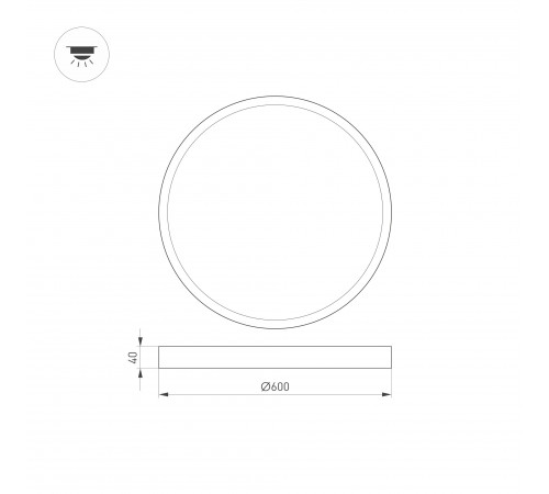 Настенно-потолочный светильник Arlight SP-Basic-R600-48W Warm3000 020524(1) Настенно-потолочный светильник Arlight SP-Basic-R600-48W Warm3000 020524(1)