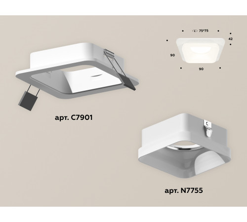 Встраиваемый светильник Ambrella Light Techno XC7901013 (C7901, N7755) Встраиваемый светильник Ambrella Light Techno XC7901013 (C7901, N7755)