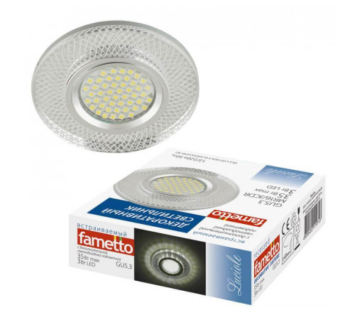 Встраиваемый светильник Fametto Luciole DLS-L153 GU5.3 GLASSY/CLEAR 3D Встраиваемый светильник Fametto Luciole DLS-L153 GU5.3 GLASSY/CLEAR 3D