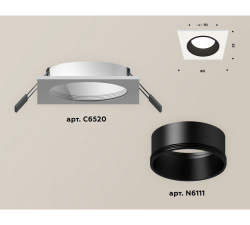 Встраиваемый светильник Ambrella Light Techno XC6520002 (C6520, N6111) Встраиваемый светильник Ambrella Light Techno XC6520002 (C6520, N6111)