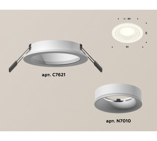 Встраиваемый светильник Ambrella Light Techno XC7621001 (C7621, N7010) Встраиваемый светильник Ambrella Light Techno XC7621001 (C7621, N7010)