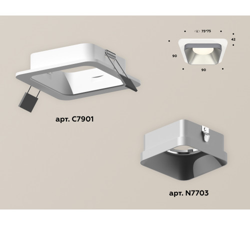 Встраиваемый светильник Ambrella Light Techno XC7901003 (C7901, N7703) Встраиваемый светильник Ambrella Light Techno XC7901003 (C7901, N7703)