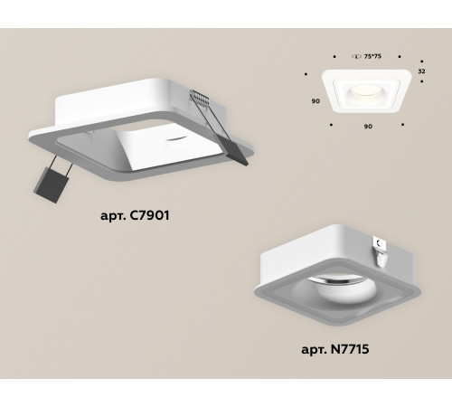 Встраиваемый светильник Ambrella Light Techno XC7901011 (C7901, N7715) Встраиваемый светильник Ambrella Light Techno XC7901011 (C7901, N7715)