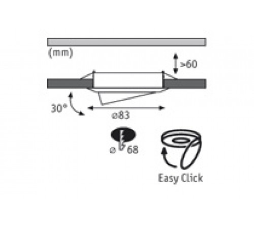 Встраиваемый светодиодный светильник Paulmann Premium Line Led Power Lens Flood 98727