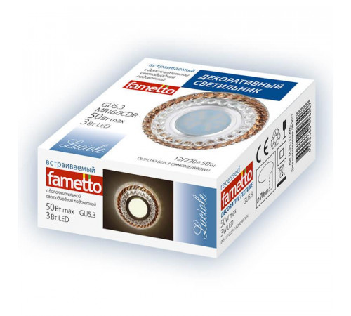 Встраиваемый светильник Fametto Luciole DLS-L131 GU5.3 Chrome/Clear
