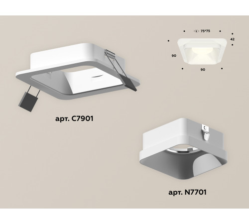 Встраиваемый светильник Ambrella Light Techno XC7901001 (C7901, N7701) Встраиваемый светильник Ambrella Light Techno XC7901001 (C7901, N7701)
