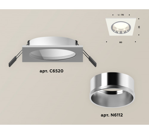 Встраиваемый светильник Ambrella Light Techno XC6520003 (C6520, N6112) Встраиваемый светильник Ambrella Light Techno XC6520003 (C6520, N6112)