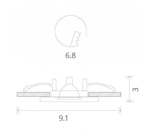Встраиваемый светильник Arte Lamp Aqua A2024PL-1WH