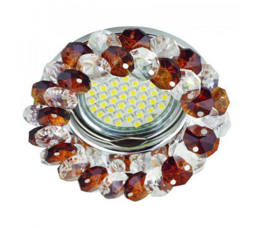Встраиваемый светильник Fametto Fiore DLS-F130 GU5.3 Chrome/Brown Встраиваемый светильник Fametto Fiore DLS-F130 GU5.3 Chrome/Brown