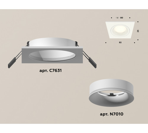Встраиваемый светильник Ambrella Light Techno XC7631001 (C7631, N7010) Встраиваемый светильник Ambrella Light Techno XC7631001 (C7631, N7010)