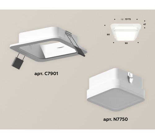 Встраиваемый светильник Ambrella Light Techno XC7901012 (C7901, N7750) Встраиваемый светильник Ambrella Light Techno XC7901012 (C7901, N7750)