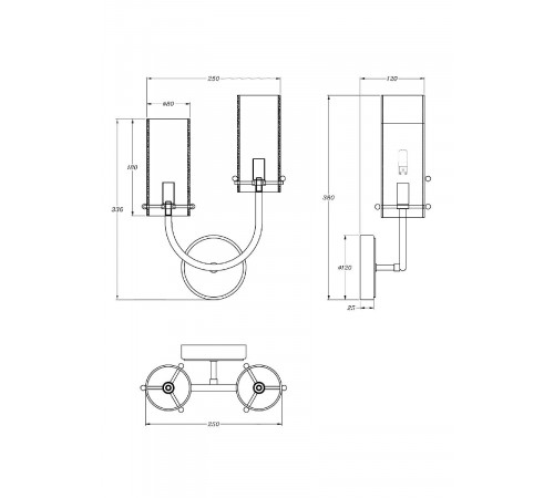 Бра Maytoni Arco MOD223WL-02BS1 Бра Maytoni Arco MOD223WL-02BS1