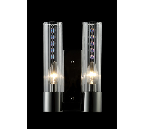 Бра Crystal Lux OTONO AP2 BLACK CHROMIUM/TRANSPARENTE