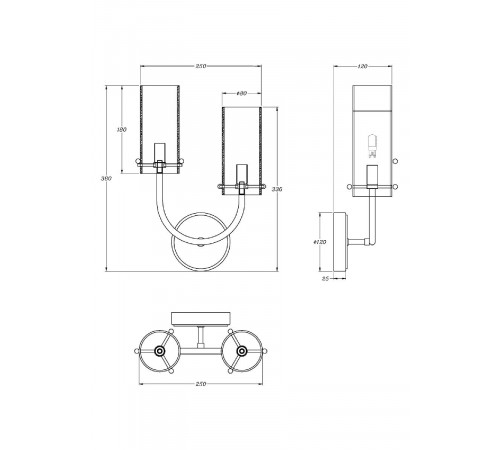 Бра Maytoni Arco MOD223WL-02BS Бра Maytoni Arco MOD223WL-02BS