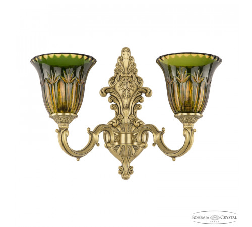 Бра Bohemia Ivele Crystal Verona 7214B14/2/175 FP P2 U Amber-Green/H-1I