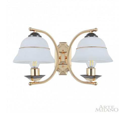 Бра Arte Milano Florentia-1240 301240/2W Bk/Gd Бра Arte Milano Florentia-1240 301240/2W Bk/Gd