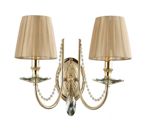 Бра Crystal Lux Victoria AP2 Gold/Amber