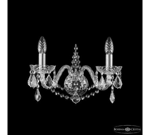 Бра Bohemia Ivele Crystal 1411B/2/160 Ni Leafs