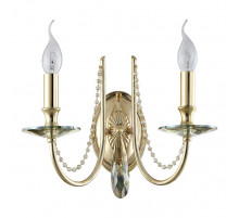 Бра Crystal Lux Victoria AP2 Gold/Amber