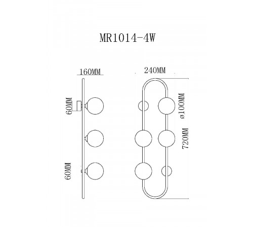 Настенный светильник MyFar Stacy MR1014-4W