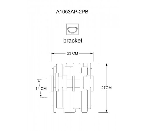 Настенный светильник Arte Lamp Alya A1053AP-2PB Настенный светильник Arte Lamp Alya A1053AP-2PB
