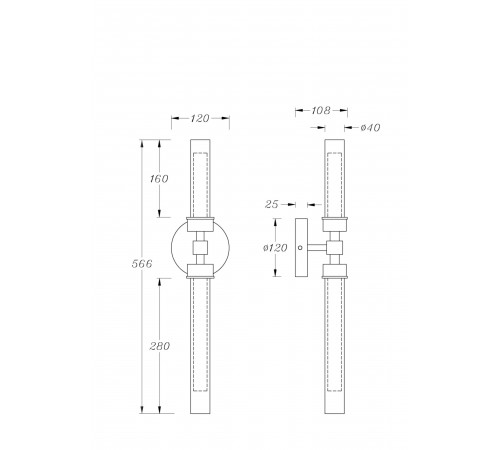 Настенный светильник Maytoni Stelo MOD116WL-L7BS3K Настенный светильник Maytoni Stelo MOD116WL-L7BS3K