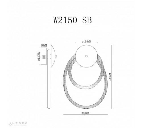 Настенный светильник iLedex Cross W2150 SB Настенный светильник iLedex Cross W2150 SB