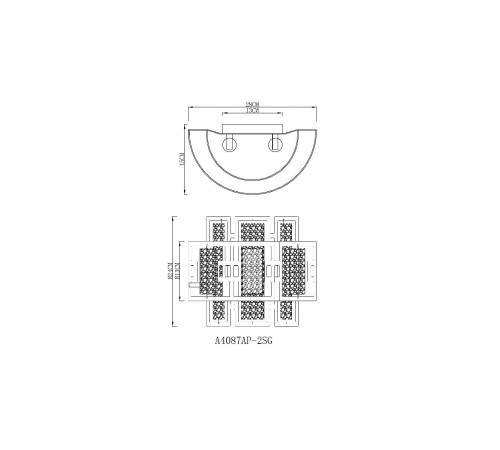 Настенный светильник Arte Lamp Blake A4087AP-2SG Настенный светильник Arte Lamp Blake A4087AP-2SG