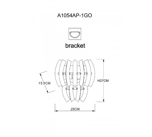 Настенный светильник Arte Lamp Ella A1054AP-1GO