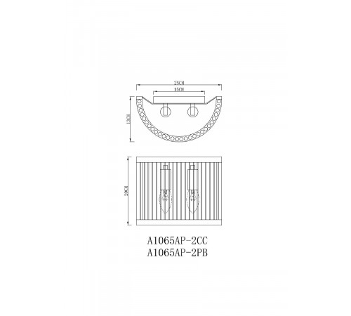 Настенный светильник Arte Lamp Anetta A1065AP-2PB Настенный светильник Arte Lamp Anetta A1065AP-2PB