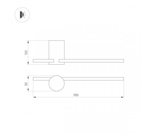 Настенный светильник Arlight SP-Vinci-S900x55-10W Day4000 033550 Настенный светильник Arlight SP-Vinci-S900x55-10W Day4000 033550