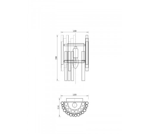 Настенный светильник Maytoni Coliseo MOD135WL-01BS Настенный светильник Maytoni Coliseo MOD135WL-01BS