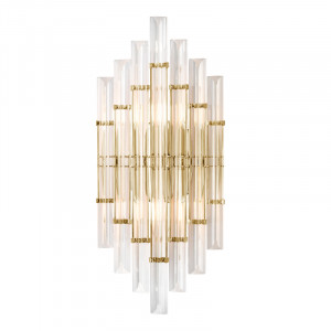 Настенный светильник Crystal Lux SARAGOSA AP2 BRASS/TRANSPARENTE