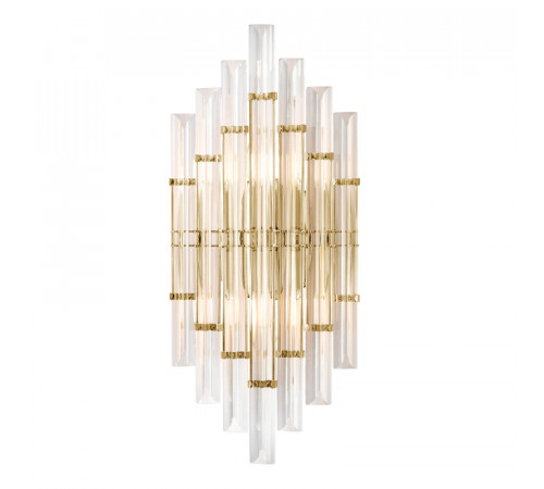 Настенный светильник Crystal Lux SARAGOSA AP2 BRASS/TRANSPARENTE