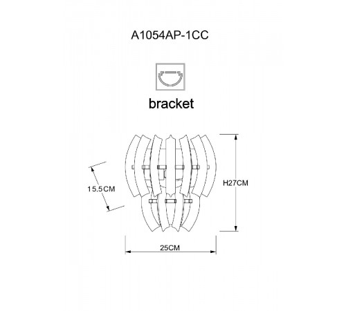 Настенный светильник Arte Lamp Ella A1054AP-1CC Настенный светильник Arte Lamp Ella A1054AP-1CC