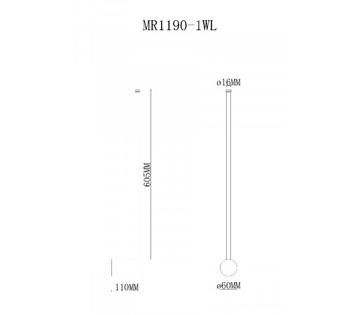 Настенный светильник MyFar Sunn MR1190-1WL Настенный светильник MyFar Sunn MR1190-1WL