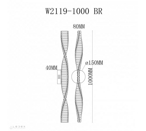 Настенный светильник iLedex Woodstock W2119-1000 BR Настенный светильник iLedex Woodstock W2119-1000 BR