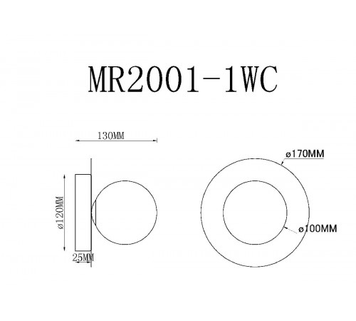 Настенный светильник MyFar July MR2001-1WC Настенный светильник MyFar July MR2001-1WC