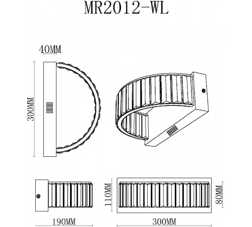 Настенный светильник MyFar Irina MR2012-WL Настенный светильник MyFar Irina MR2012-WL