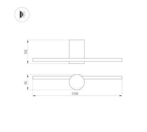 Настенный светильник Arlight SP-Vinci-M-S1200x55-12W Day4000 036930 Настенный светильник Arlight SP-Vinci-M-S1200x55-12W Day4000 036930