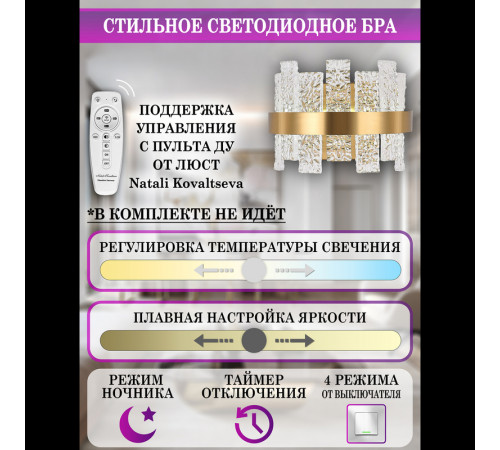 Настенный светильник Natali Kovaltseva Magic LED LAMPS 81120/1W Настенный светильник Natali Kovaltseva Magic LED LAMPS 81120/1W
