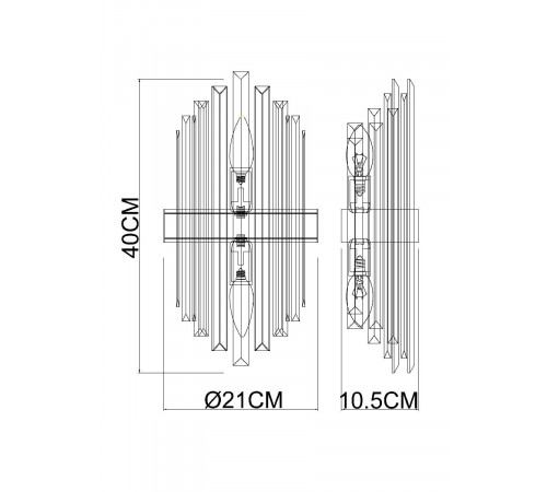 Настенный светильник Arte Lamp Fedelta A1068AP-2CC Настенный светильник Arte Lamp Fedelta A1068AP-2CC