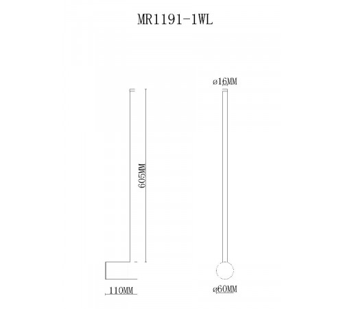 Настенный светильник MyFar Sunn MR1191-1WL Настенный светильник MyFar Sunn MR1191-1WL