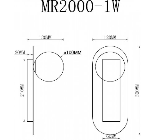 Настенный светильник MyFar July MR2000-1W Настенный светильник MyFar July MR2000-1W
