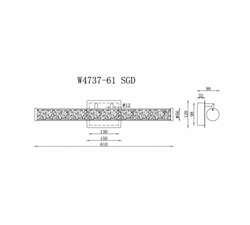 Настенный светильник iLedex Look W4737-61 SGD Настенный светильник iLedex Look W4737-61 SGD
