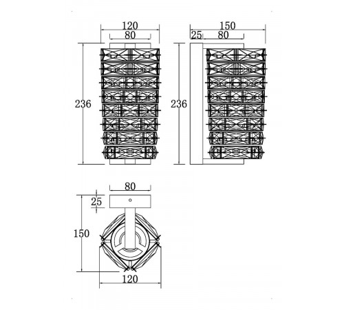 Настенный светильник Maytoni Coil MOD124WL-L6CH3K Настенный светильник Maytoni Coil MOD124WL-L6CH3K